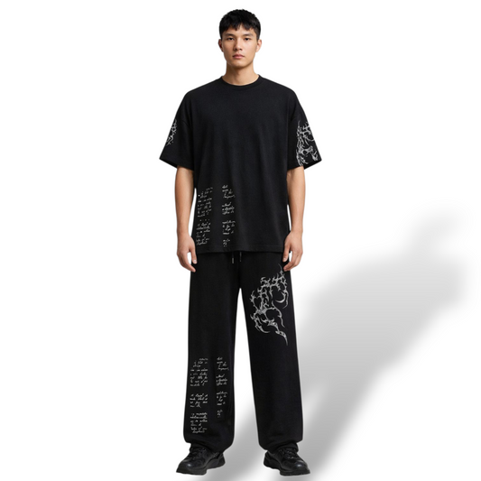 CARDOS-Midnight Script Dragon Co-Ord Set