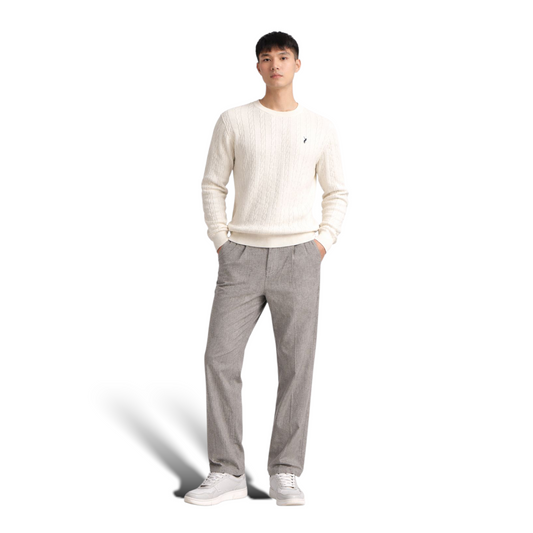 CARDOS-Ivory Crest Cable Knit Sweater